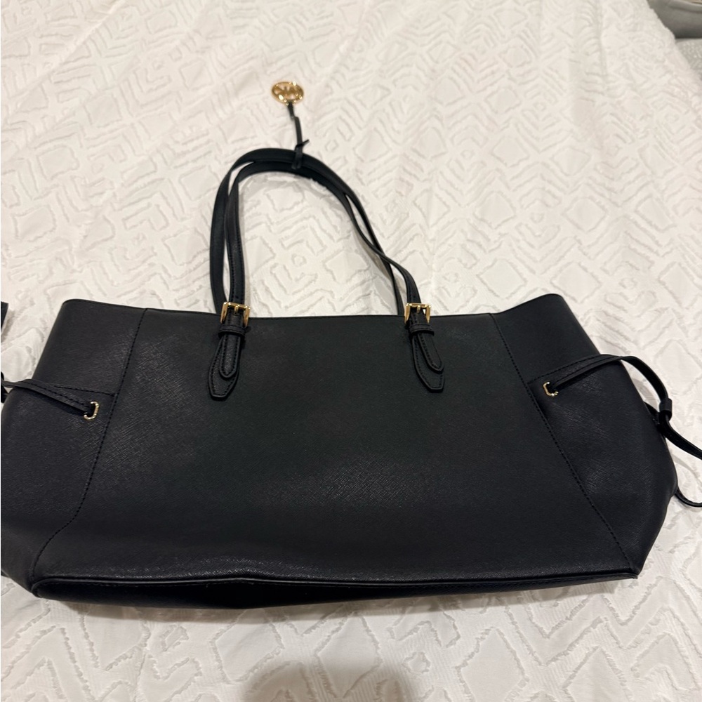 Michael Kors Black Tote with Gold Accents - Picture 8 of 9